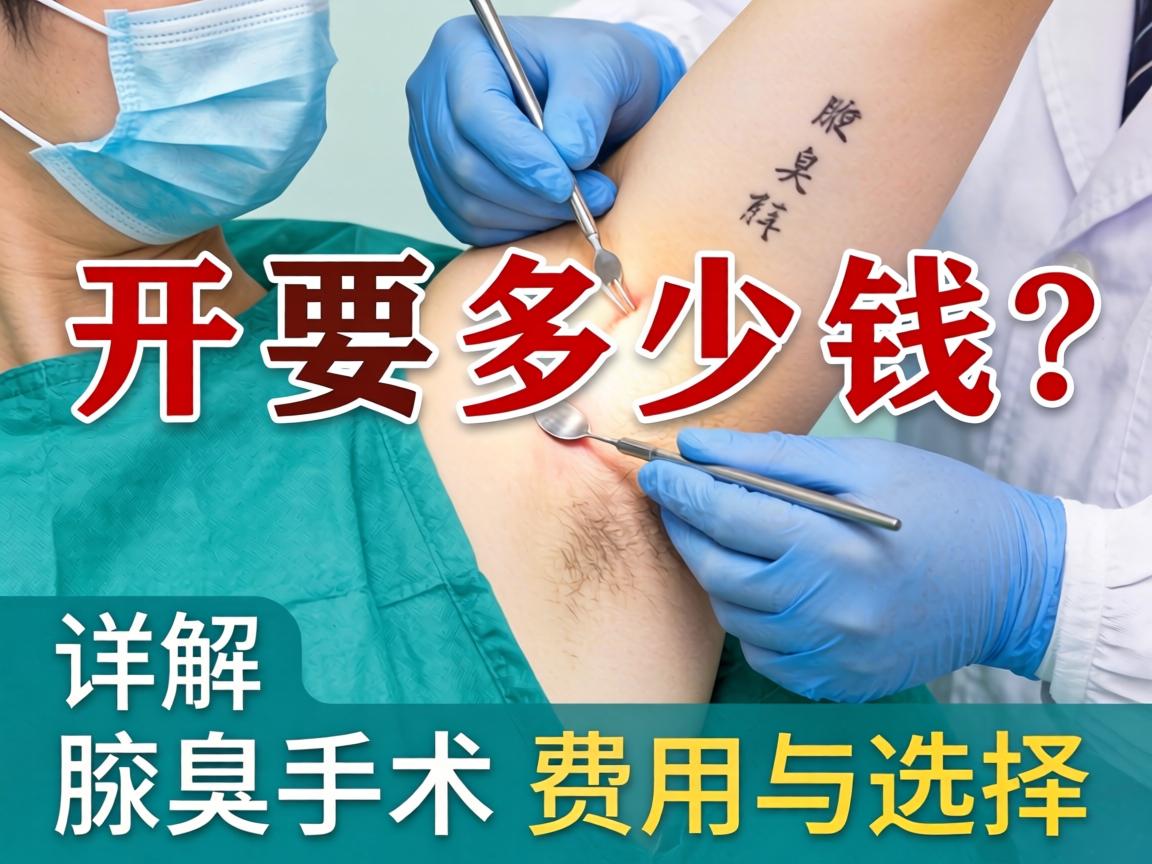 开封腋臭手术要多少钱？详解腋臭手术费用与选择