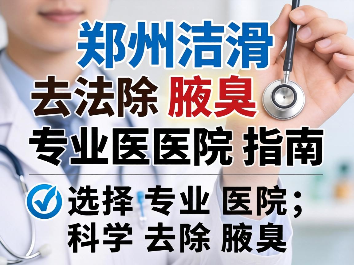 郑州去除腋臭专业医院指南，选择专业医院，科学去除腋臭