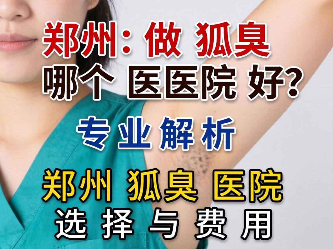 郑州做狐臭哪个医院好？专业解析郑州狐臭医院选择与费用