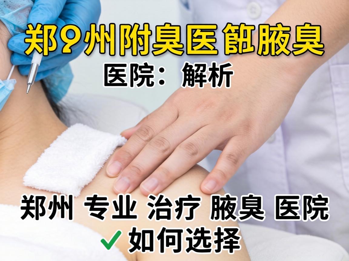 郑州附医腋臭医院解析，郑州专业治疗腋臭医院如何选择