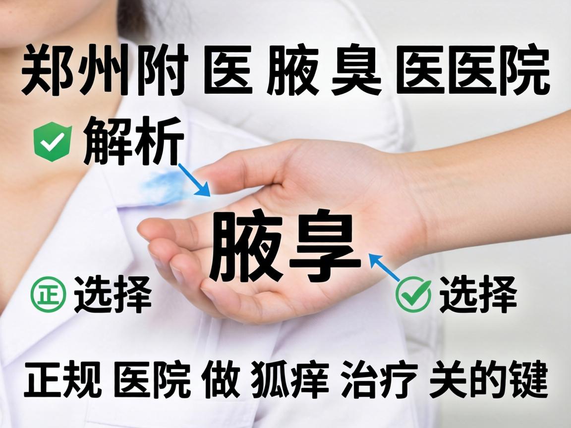郑州附医腋臭医院解析，选择正规医院做狐臭治疗的关键