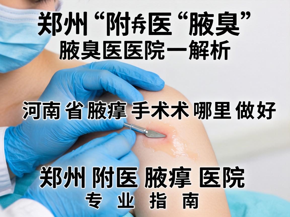 郑州附医腋臭医院解析，河南省腋臭手术哪里做好，郑州附医腋臭医院专业指南