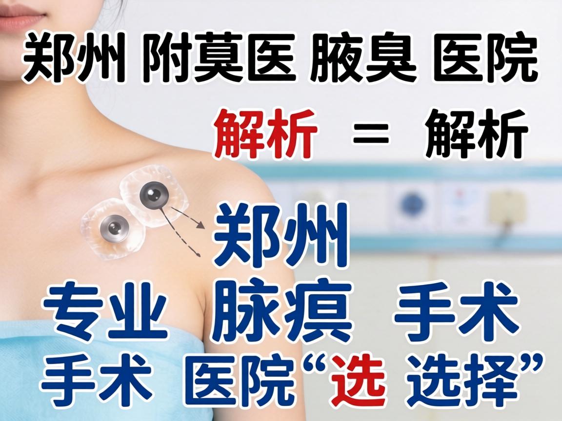 郑州附医腋臭医院解析，郑州专业腋臭手术医院的选择