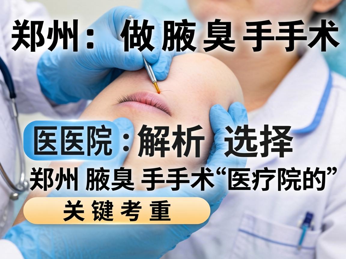 郑州做腋臭手术医院解析,选择郑州腋臭手术医院的关键考量 郑州做腋臭手术医院解析,选择郑州腋臭手术医院的关键考量