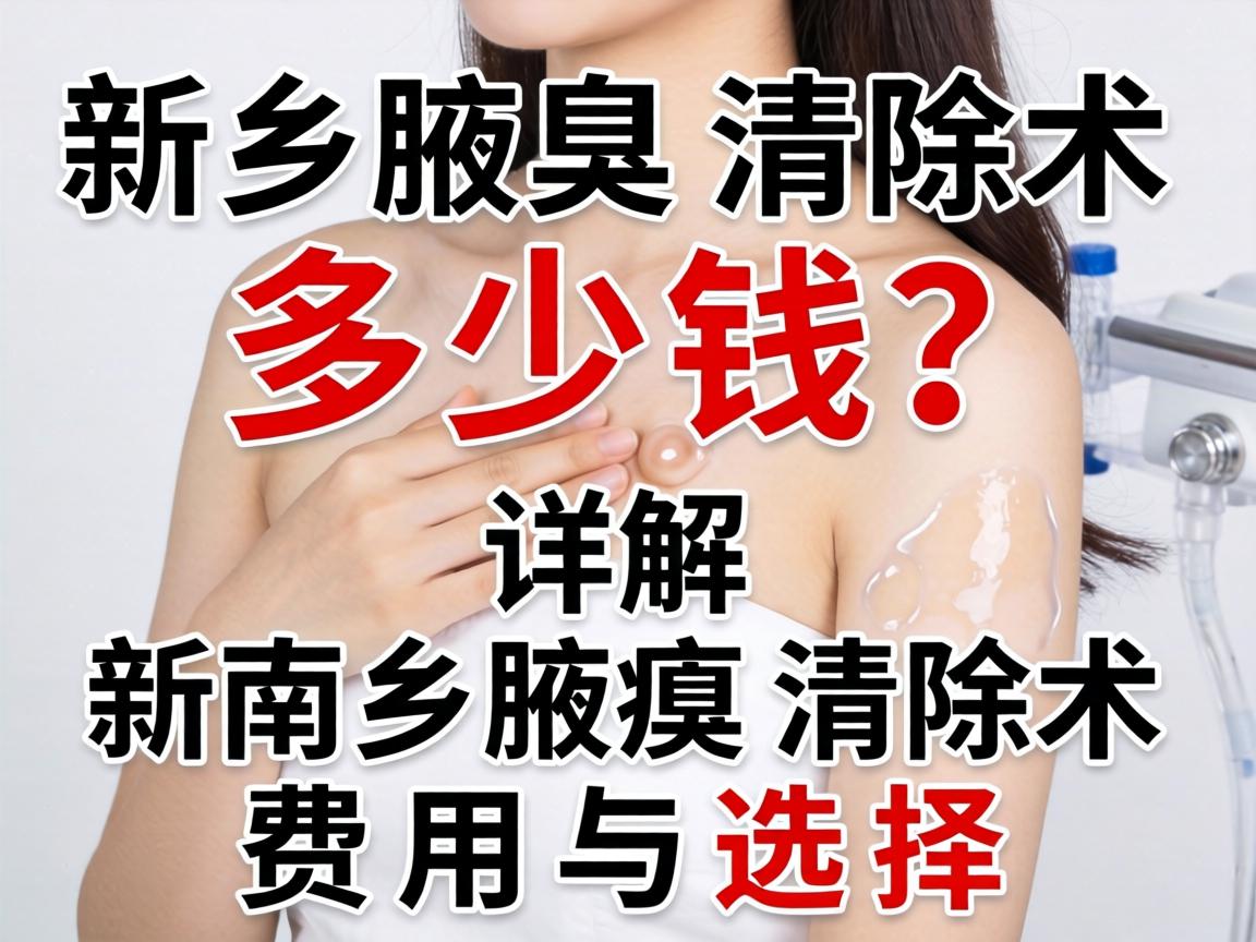 新乡腋臭清除术多少钱？详解新乡腋臭清除术费用与选择