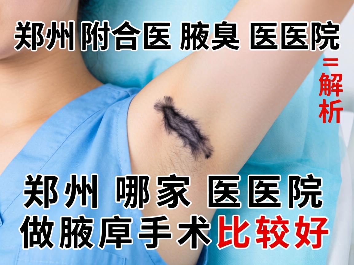 郑州附医腋臭医院解析，郑州哪家医院做腋臭手术比较好
