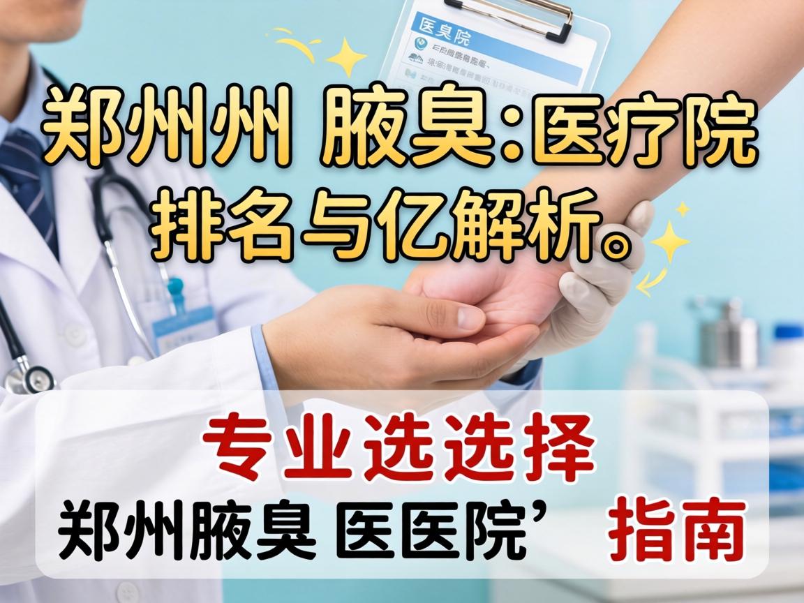 郑州腋臭医院排名解析，专业选择郑州腋臭医院的指南