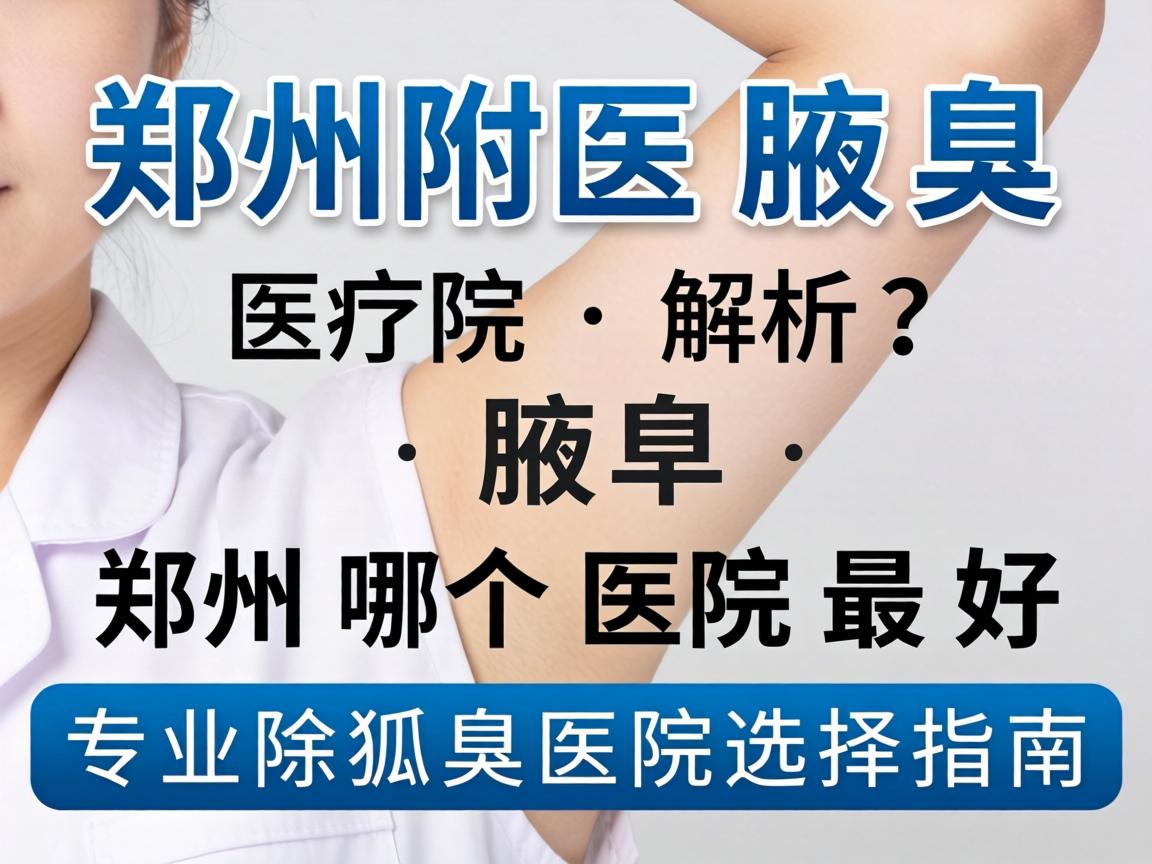 郑州附医腋臭医院解析，郑州哪个医院最好，专业除狐臭医院选择指南