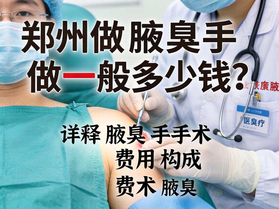 郑州做腋臭手术一般多少钱？详解腋臭手术费用构成