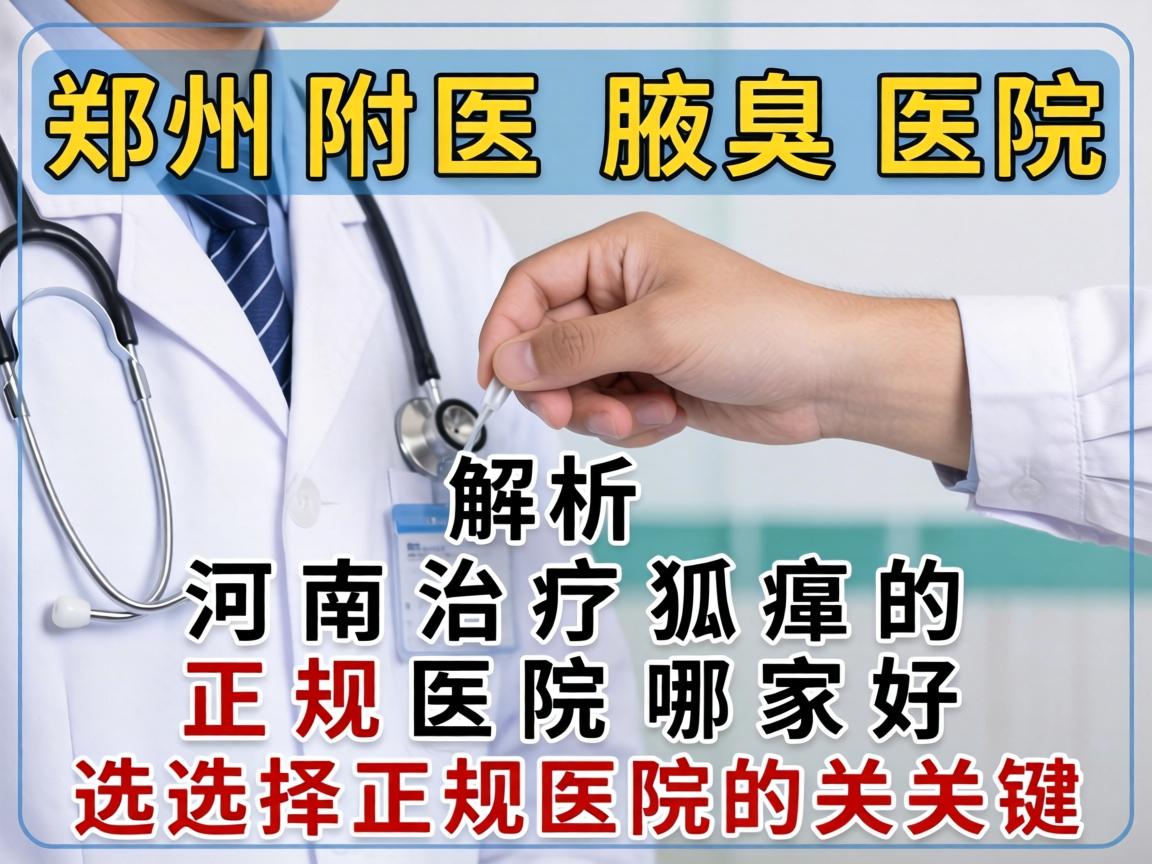 郑州附医腋臭医院解析，河南治疗狐臭的正规医院哪家好，选择正规医院的关键