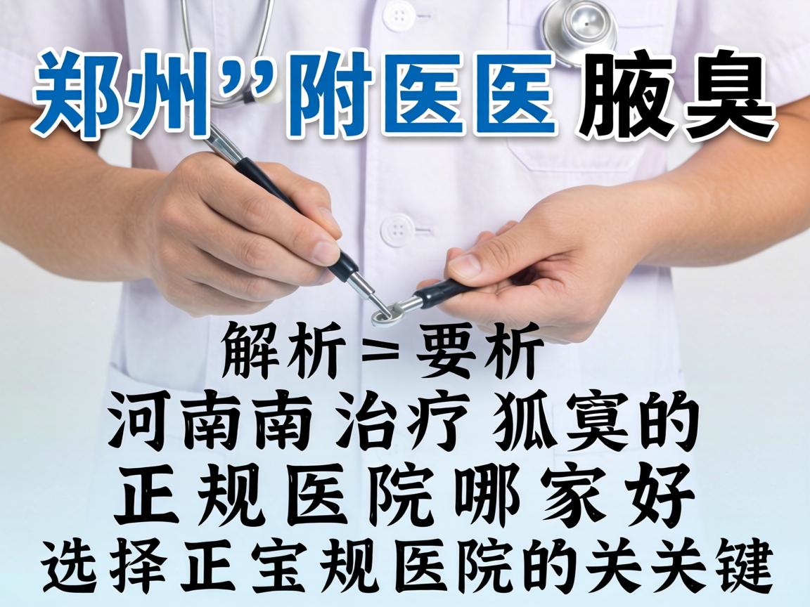郑州附医腋臭医院解析，河南治疗狐臭的正规医院哪家好，选择正规医院的关键