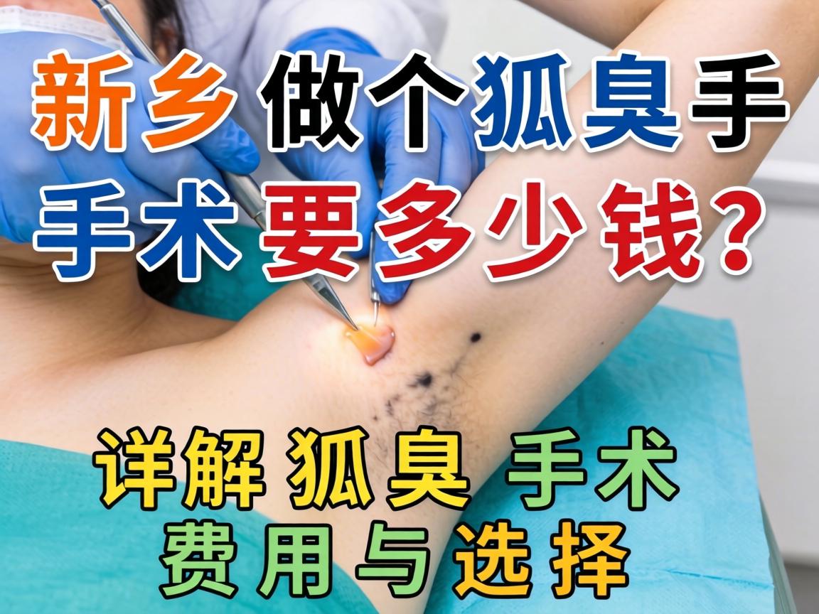新乡做个狐臭手术要多少钱？详解狐臭手术费用与选择