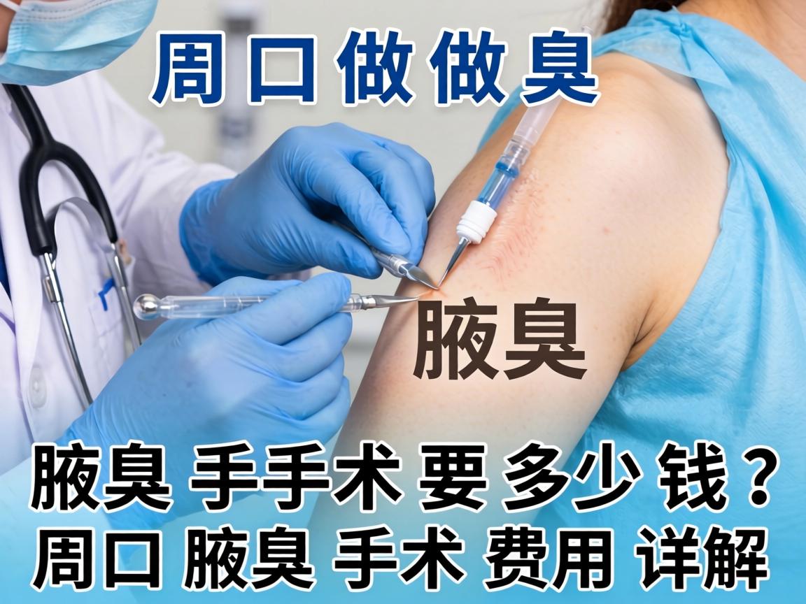 在周口做腋臭手术要多少钱？周口腋臭手术费用详解