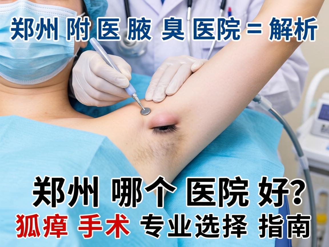 郑州附医腋臭医院解析，郑州哪个医院好？狐臭手术专业选择指南