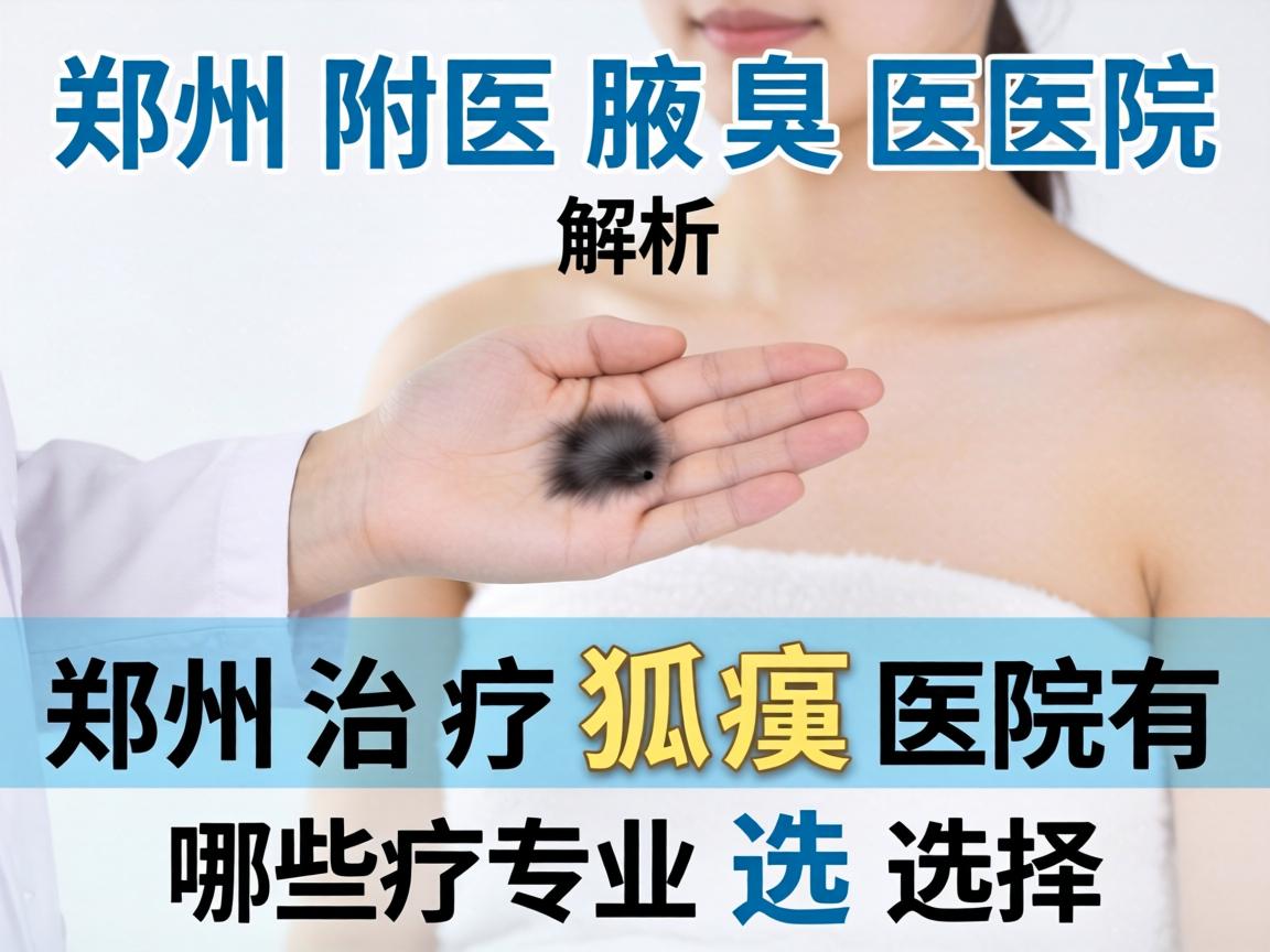 郑州附医腋臭医院解析，郑州治疗狐臭医院有哪些专业选择