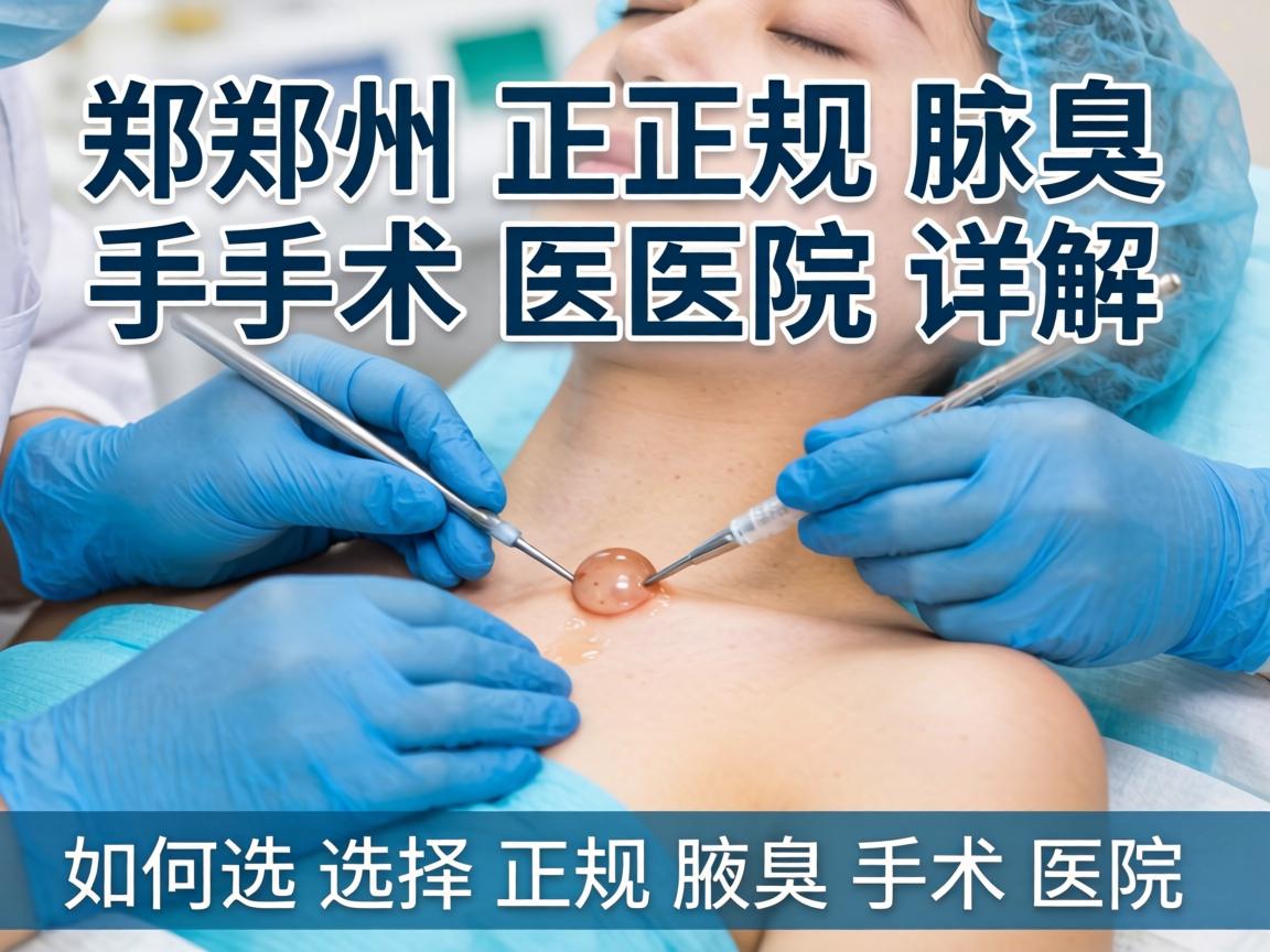 郑州正规腋臭手术医院详解，如何选择正规腋臭手术医院