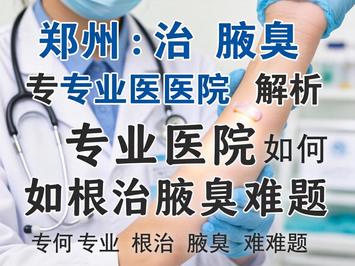 郑州治腋臭专业医院解析，专业医院如何根治腋臭难题