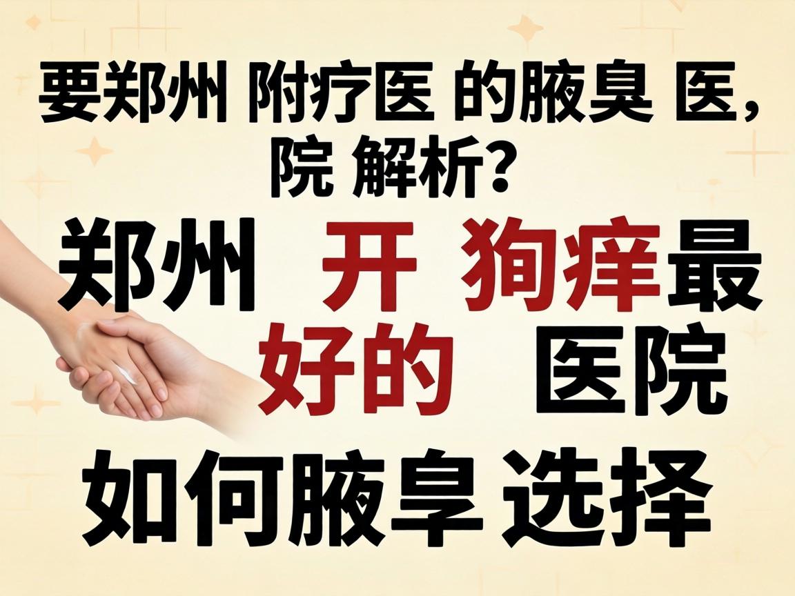 郑州附医腋臭医院解析，郑州开狐臭最好的医院如何选择