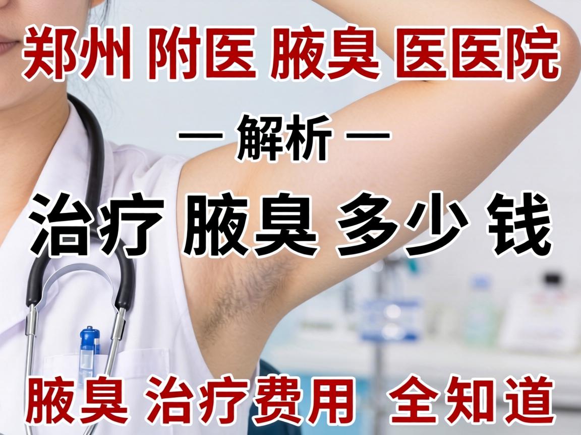 郑州附医腋臭医院解析，治疗腋臭多少钱，腋臭治疗费用全知道