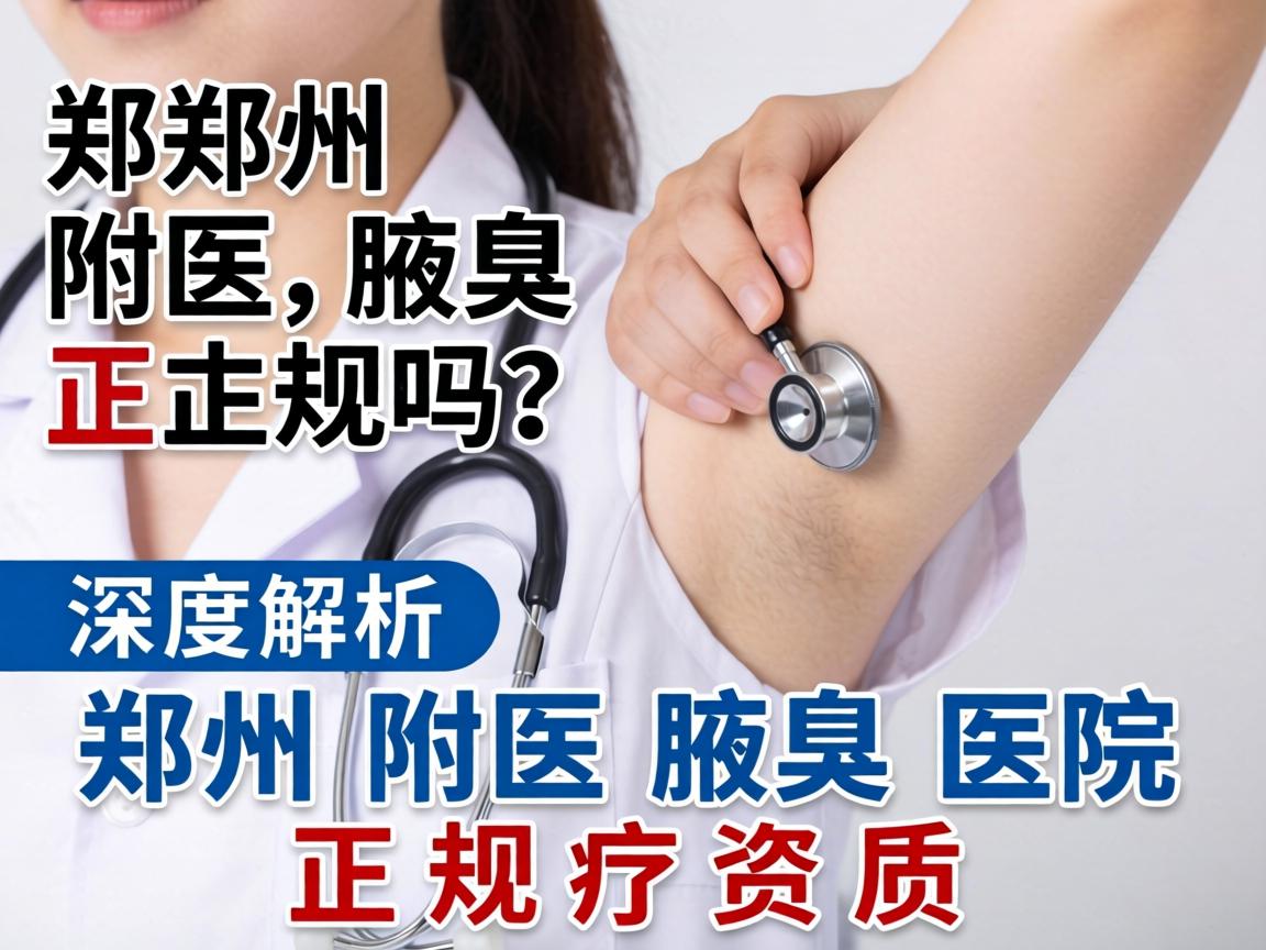 郑州附医腋臭医院正规吗？深度解析郑州附医腋臭医院正规资质