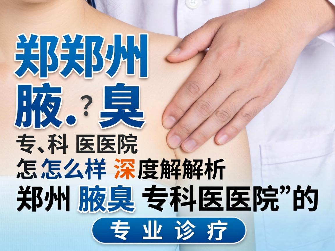 郑州腋臭专科医院怎么样？深度解析郑州腋臭专科医院的专业诊疗