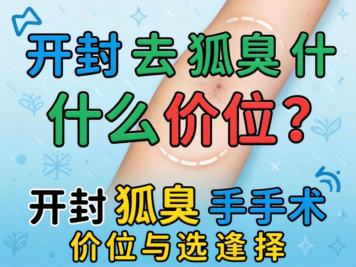 开封去狐臭什么价位？详解开封狐臭手术的价位与选择