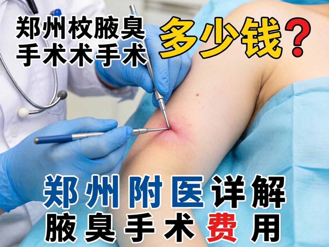郑州腋臭手术多少钱？郑州附医详解腋臭手术费用