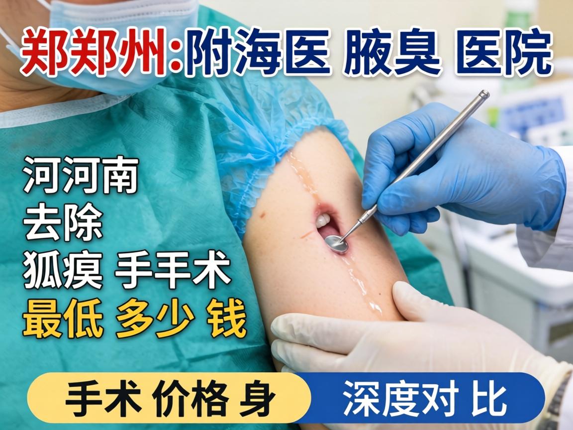 郑州附医腋臭医院解析，河南去除狐臭手术最低多少钱，手术价格深度对比