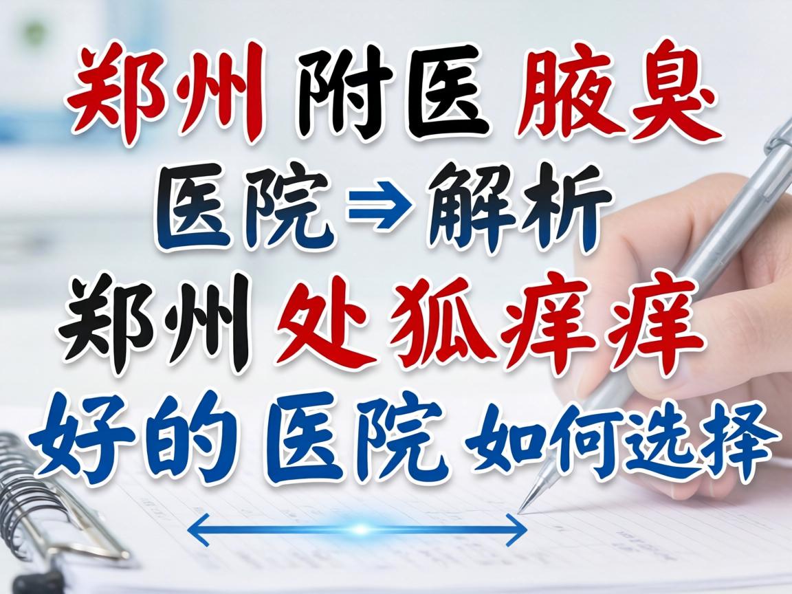 郑州附医腋臭医院解析，郑州处狐臭好的医院如何选择