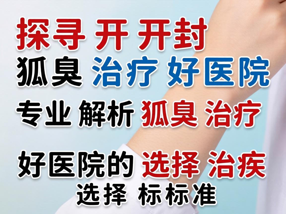 探寻开封狐臭治疗好医院，专业解析狐臭治疗好医院的选择标准