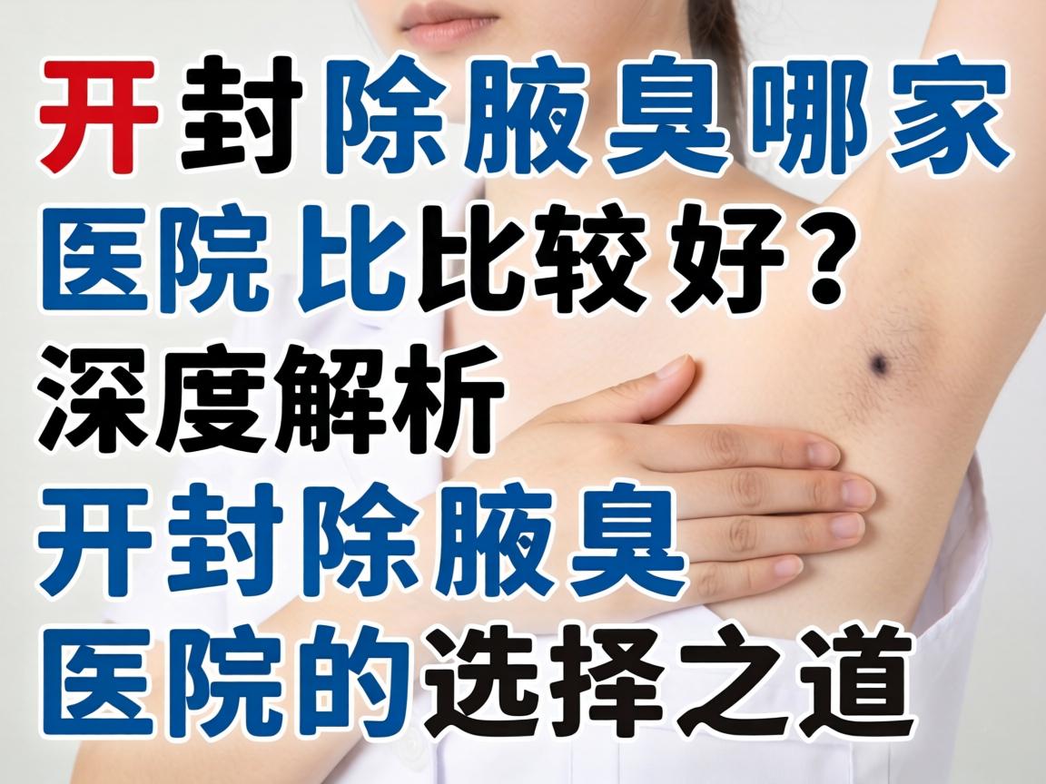 开封除腋臭哪家医院比较好？深度解析开封除腋臭医院的选择之道