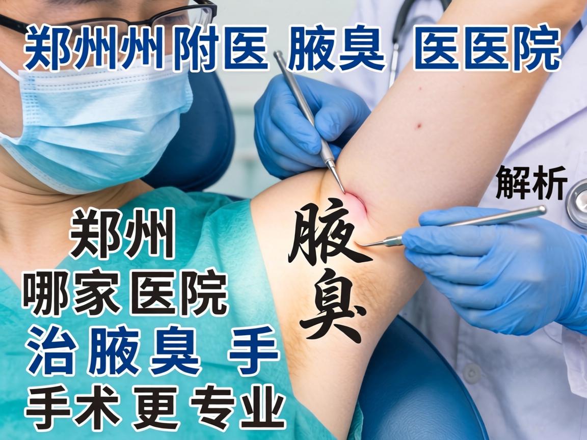 郑州附医腋臭医院解析，郑州哪家医院治腋臭手术更专业