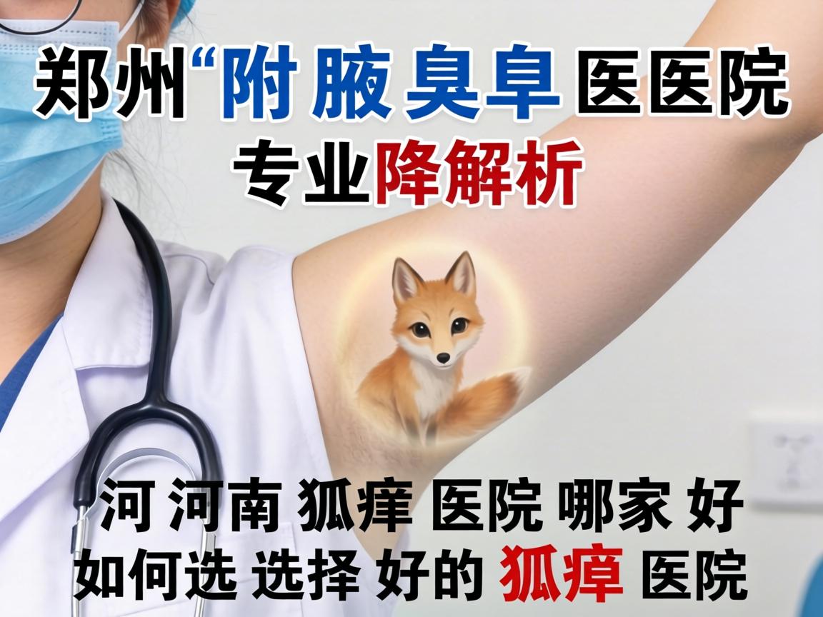 郑州附医腋臭医院专业解析，河南狐臭医院哪家好，如何选择好的狐臭医院