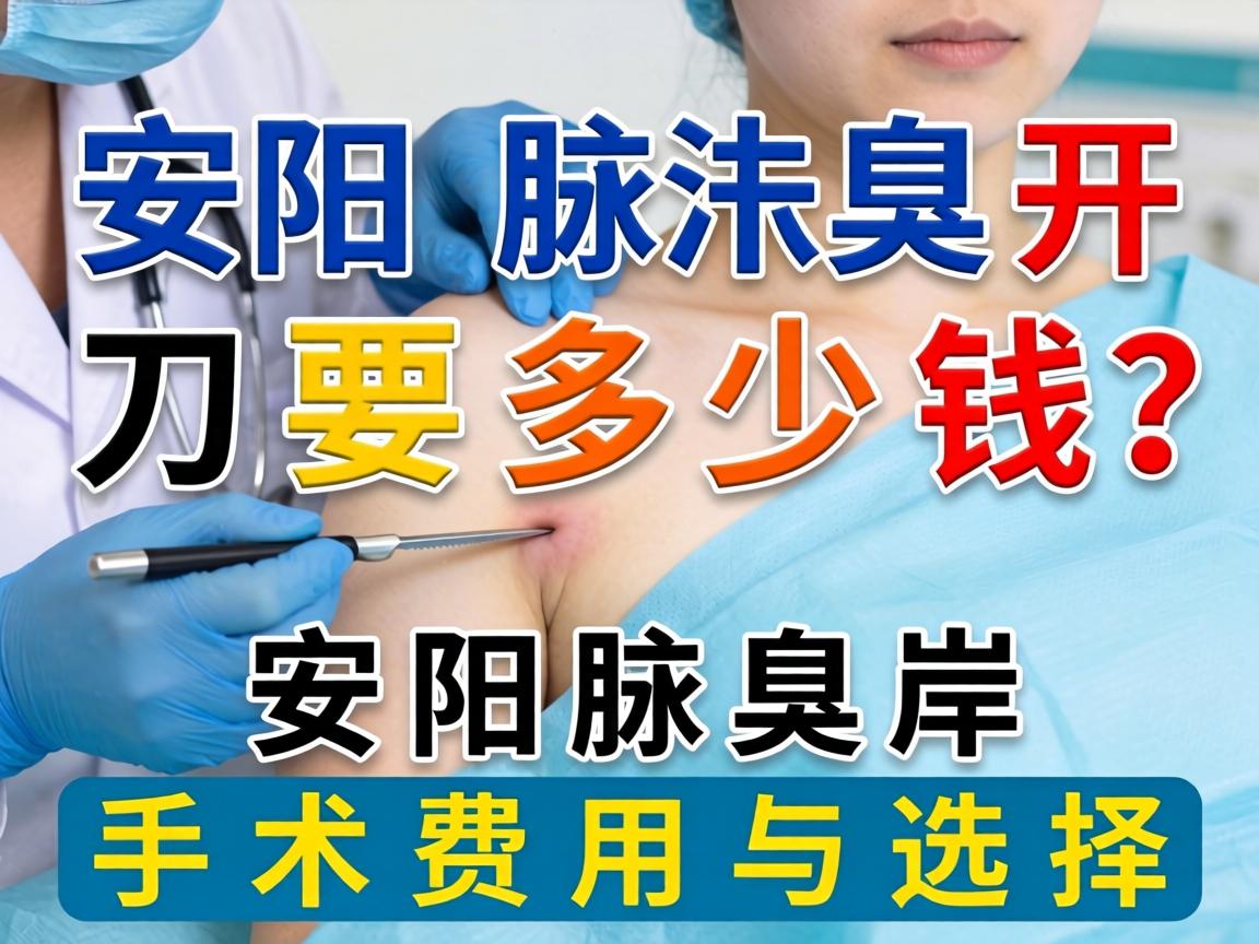 安阳腋臭开刀要多少钱？详解安阳腋臭手术费用与选择