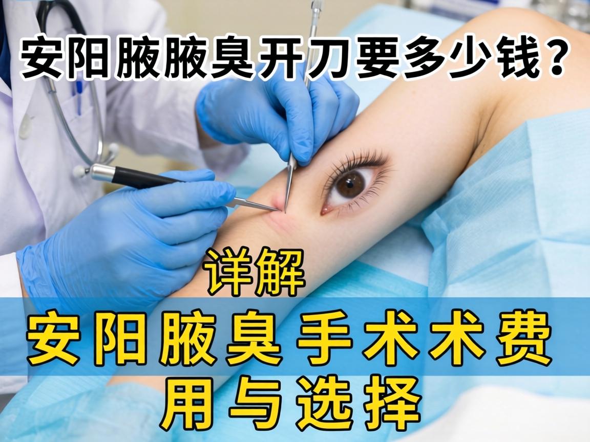 安阳腋臭开刀要多少钱？详解安阳腋臭手术费用与选择