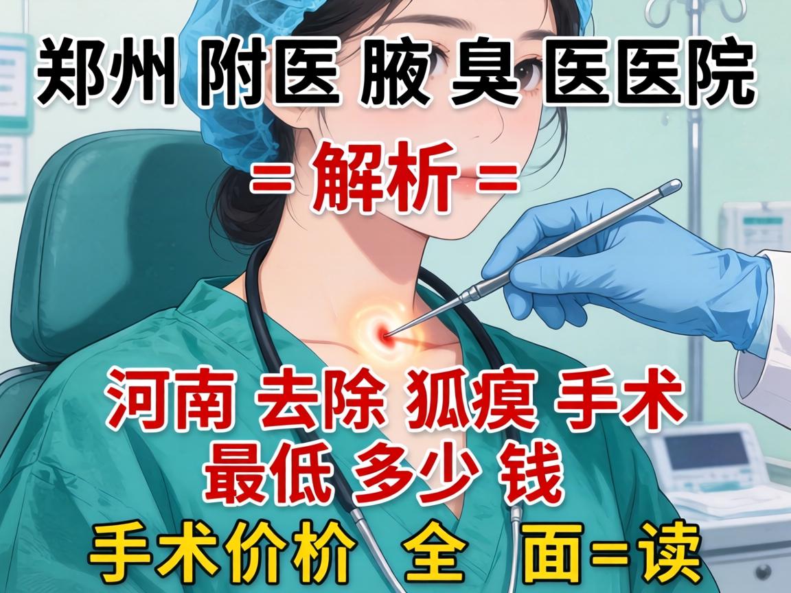 郑州附医腋臭医院解析，河南去除狐臭手术最低多少钱，手术价格全面解读