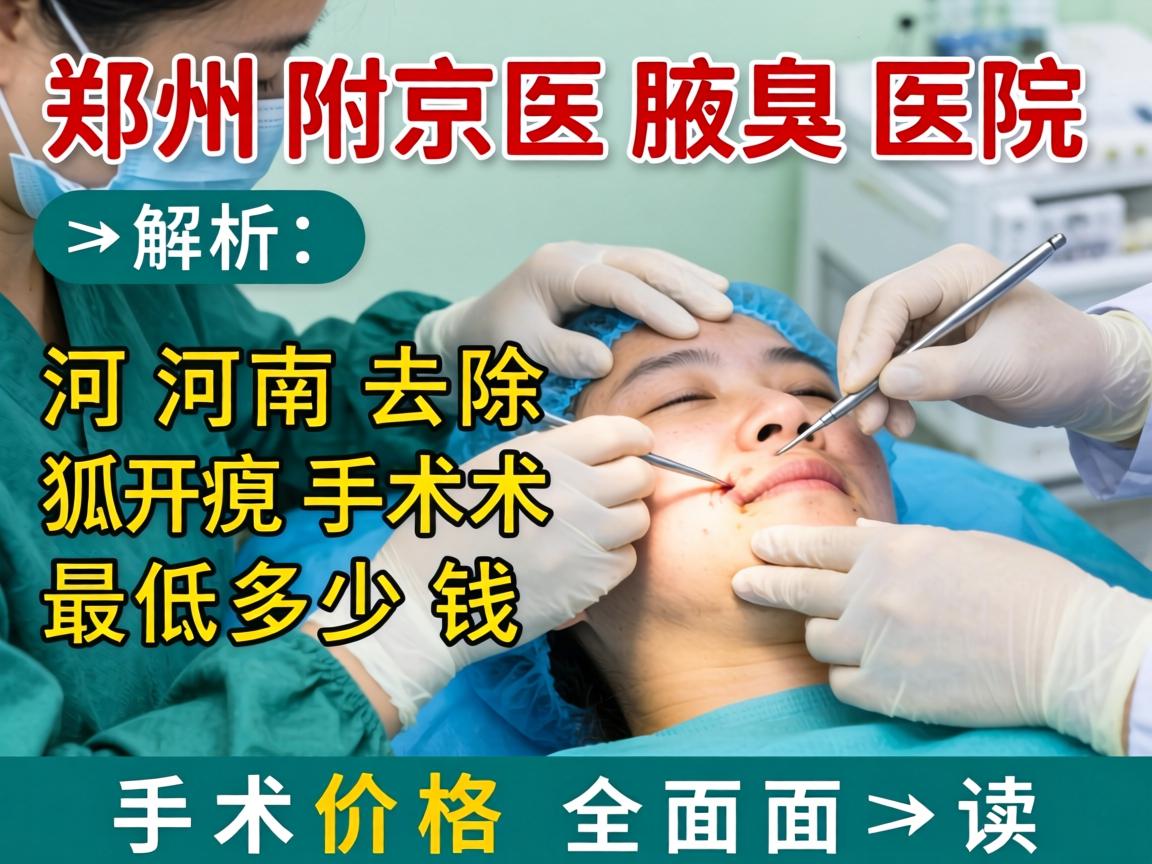 郑州附医腋臭医院解析，河南去除狐臭手术最低多少钱，手术价格全面解读