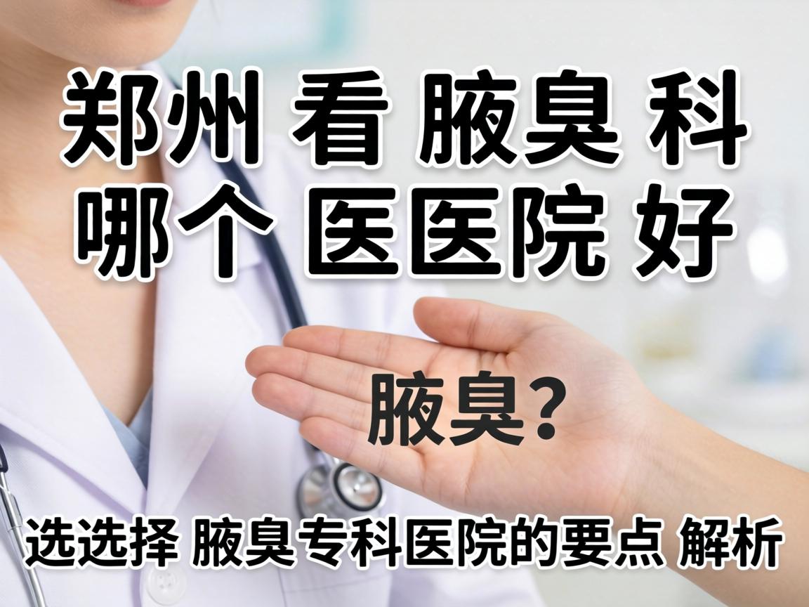 郑州看腋臭科哪个医院好？选择腋臭专科医院的要点解析