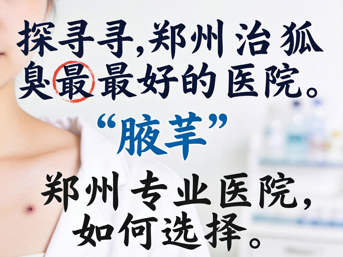 探寻郑州治狐臭最好的医院，郑州专业医院如何选择