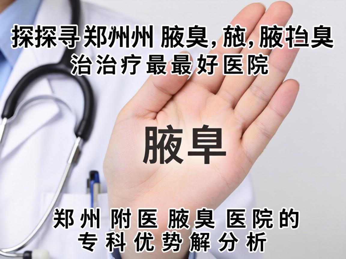 探寻郑州腋臭治疗最好医院，郑州附医腋臭医院的专科优势解析
