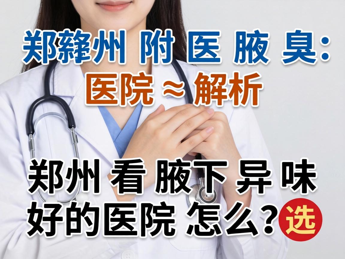 郑州附医腋臭医院解析，郑州看腋下异味好的医院怎么选