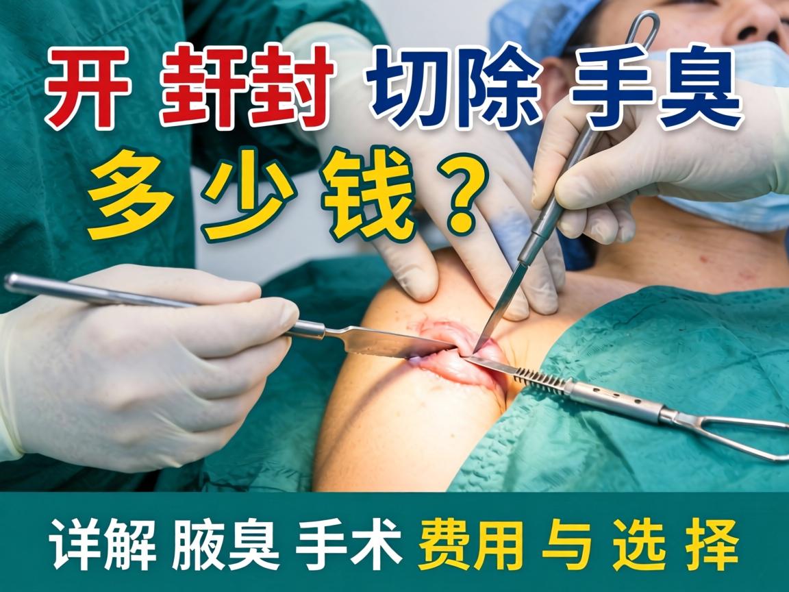 开封切除腋臭手术多少钱？详解腋臭手术费用与选择