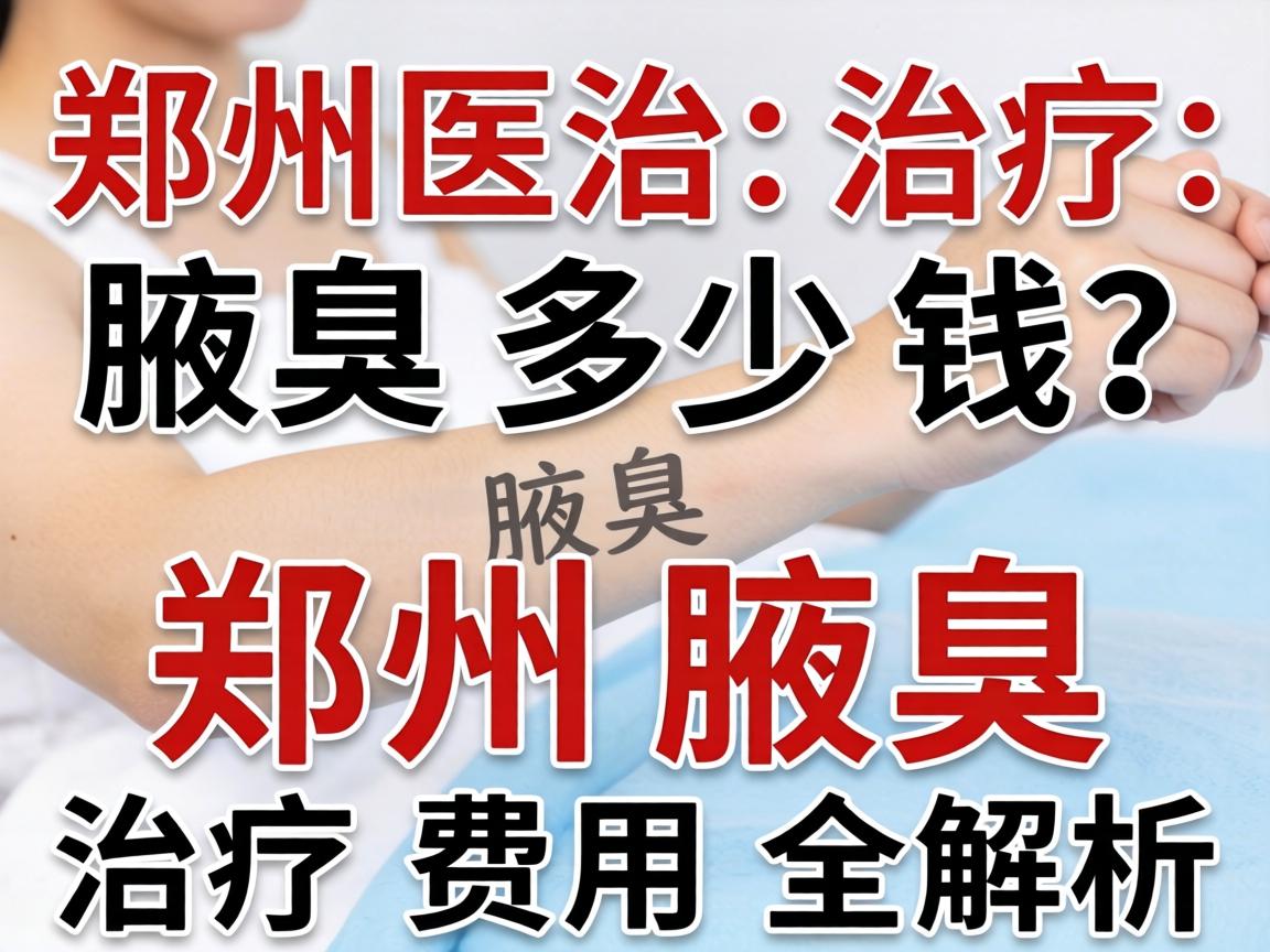郑州治疗腋臭多少钱？郑州腋臭治疗费用全解析