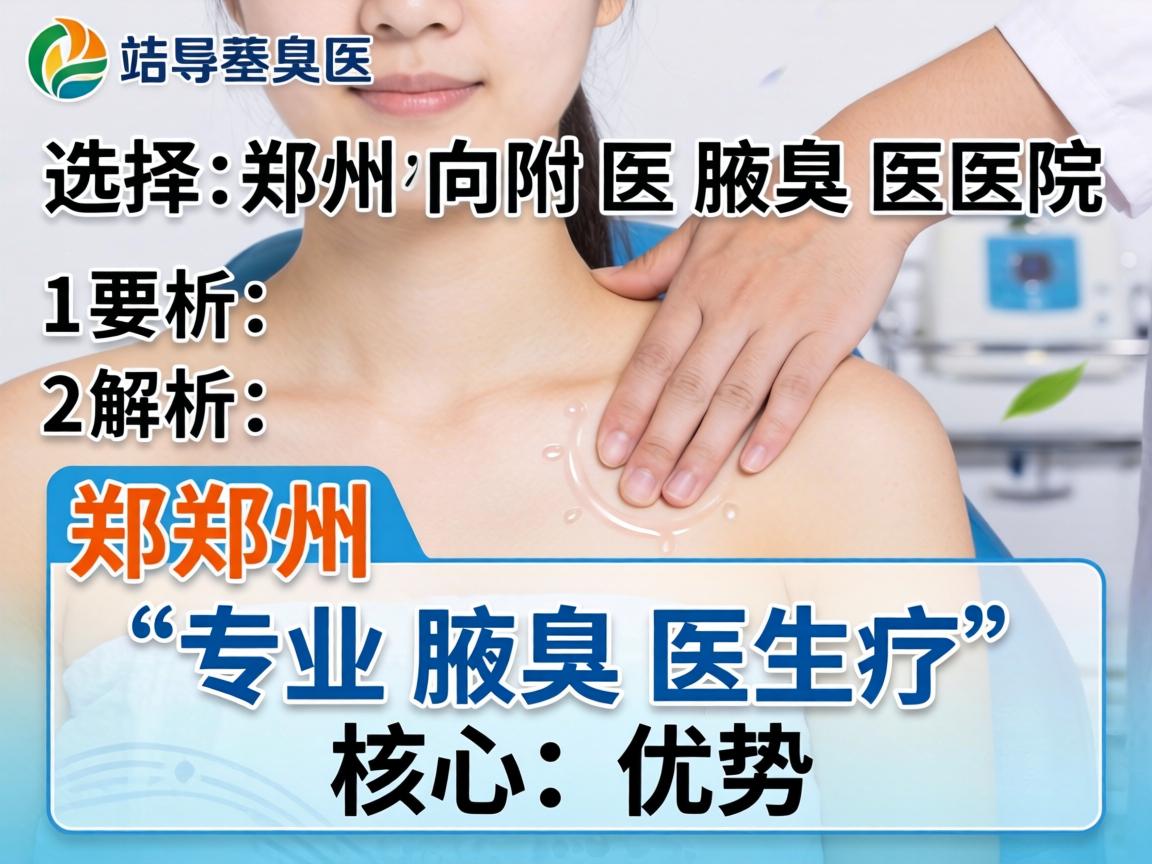 选择郑州附医腋臭医院，解析郑州专业腋臭医疗的核心优势