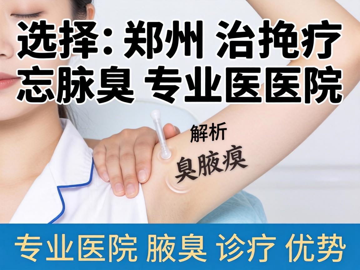 选择郑州治疗腋臭专业医院，解析专业医院腋臭诊疗优势