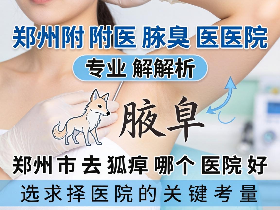 郑州附医腋臭医院专业解析，郑州市去狐臭哪个医院好，选择医院的关键考量