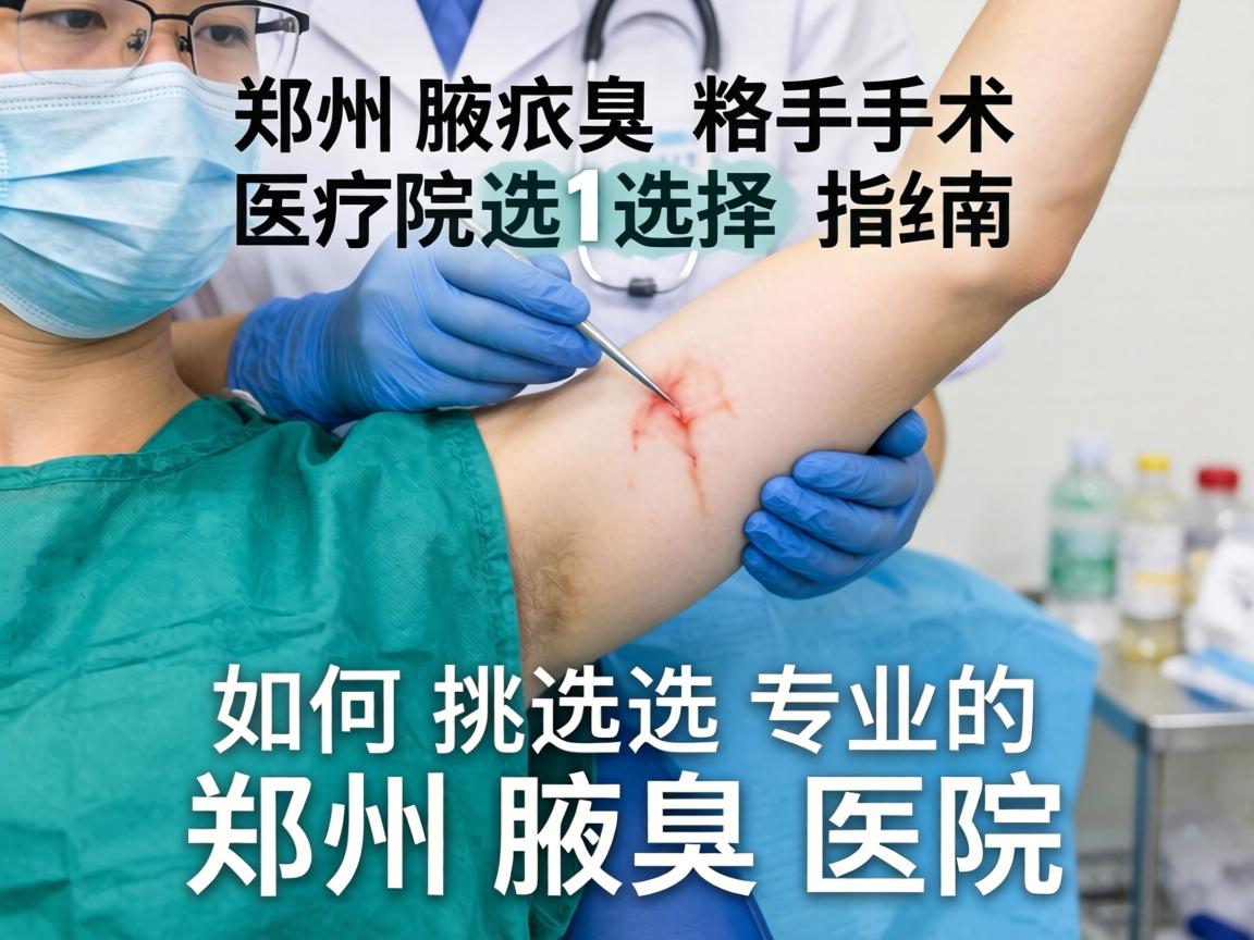 郑州腋臭手术医院选择指南，如何挑选专业的郑州腋臭医院