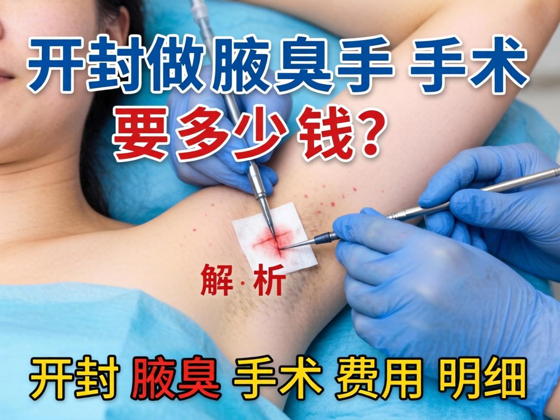 在开封做个腋臭手术要多少钱？解析开封腋臭手术费用明细