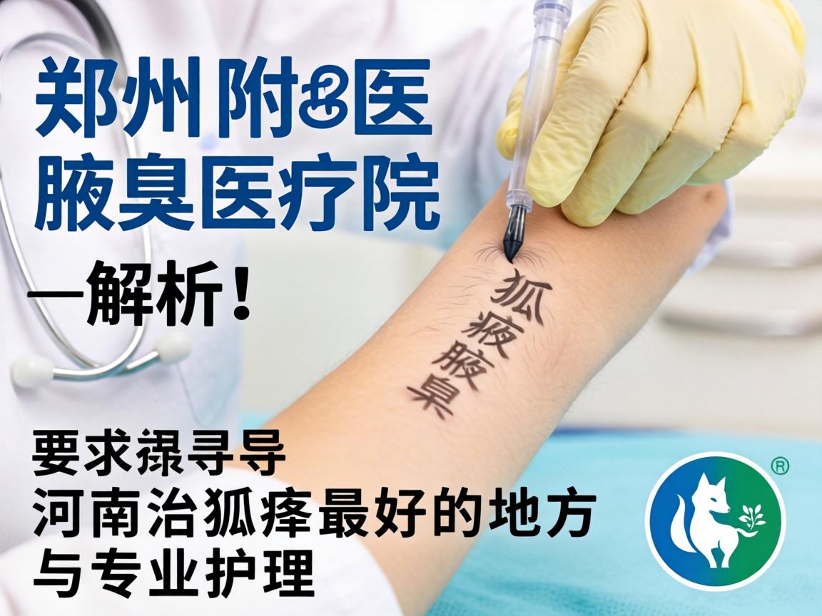 郑州附医腋臭医院解析，探寻河南治狐臭最好的地方与专业护理