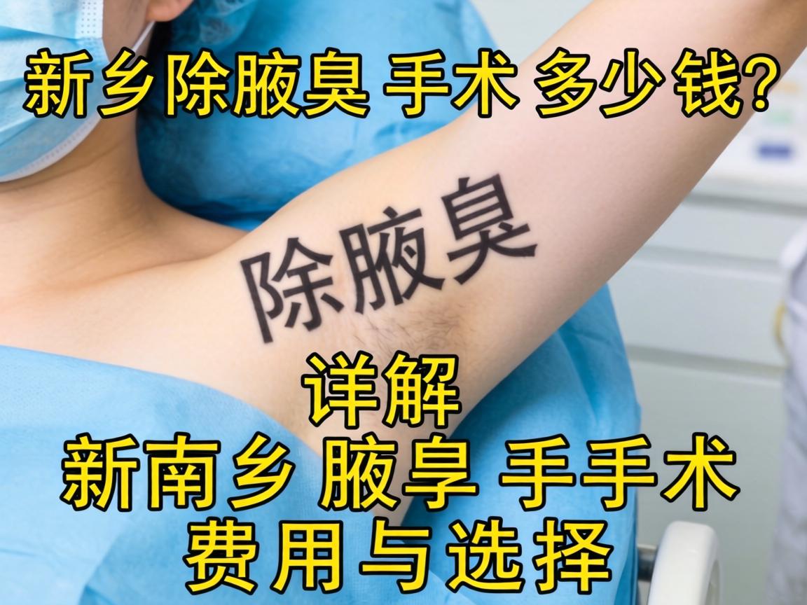 新乡除腋臭手术多少钱？详解新乡腋臭手术费用与选择
